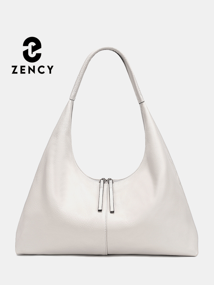 Leather Work Handbag - Zency bolsa tote de couro genuíno,