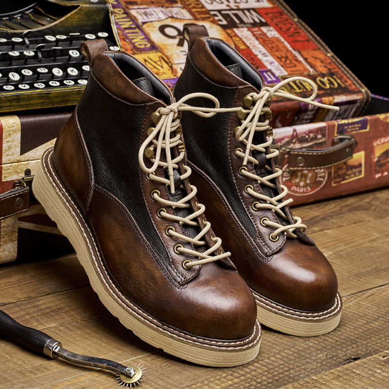 Leatherwork Boots - Botas de trabalho de dedo curto