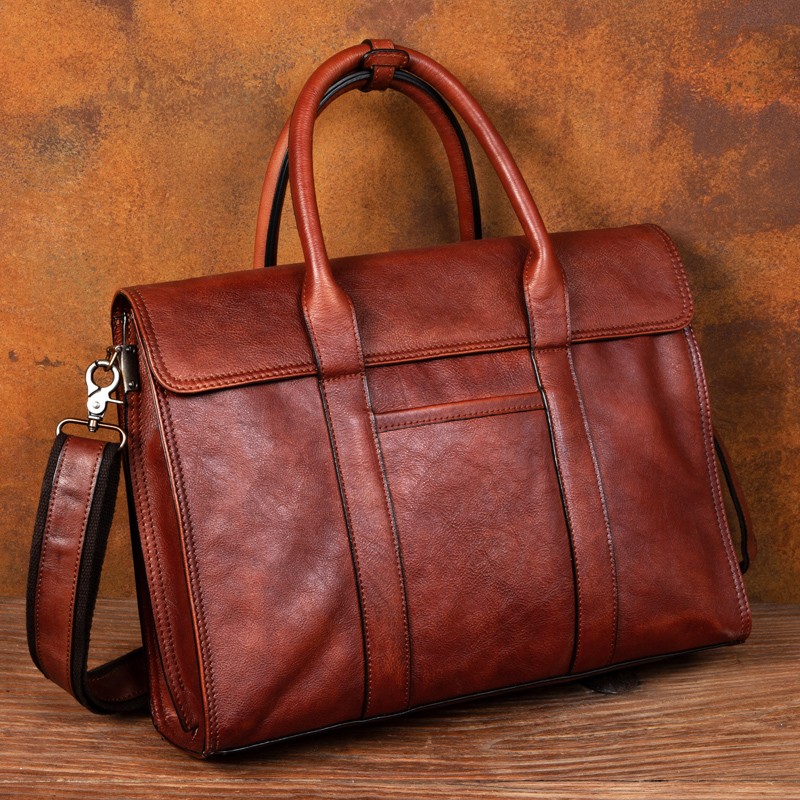 Leather Work Handbag - Bolsa de couro curtido vegetal bolsa