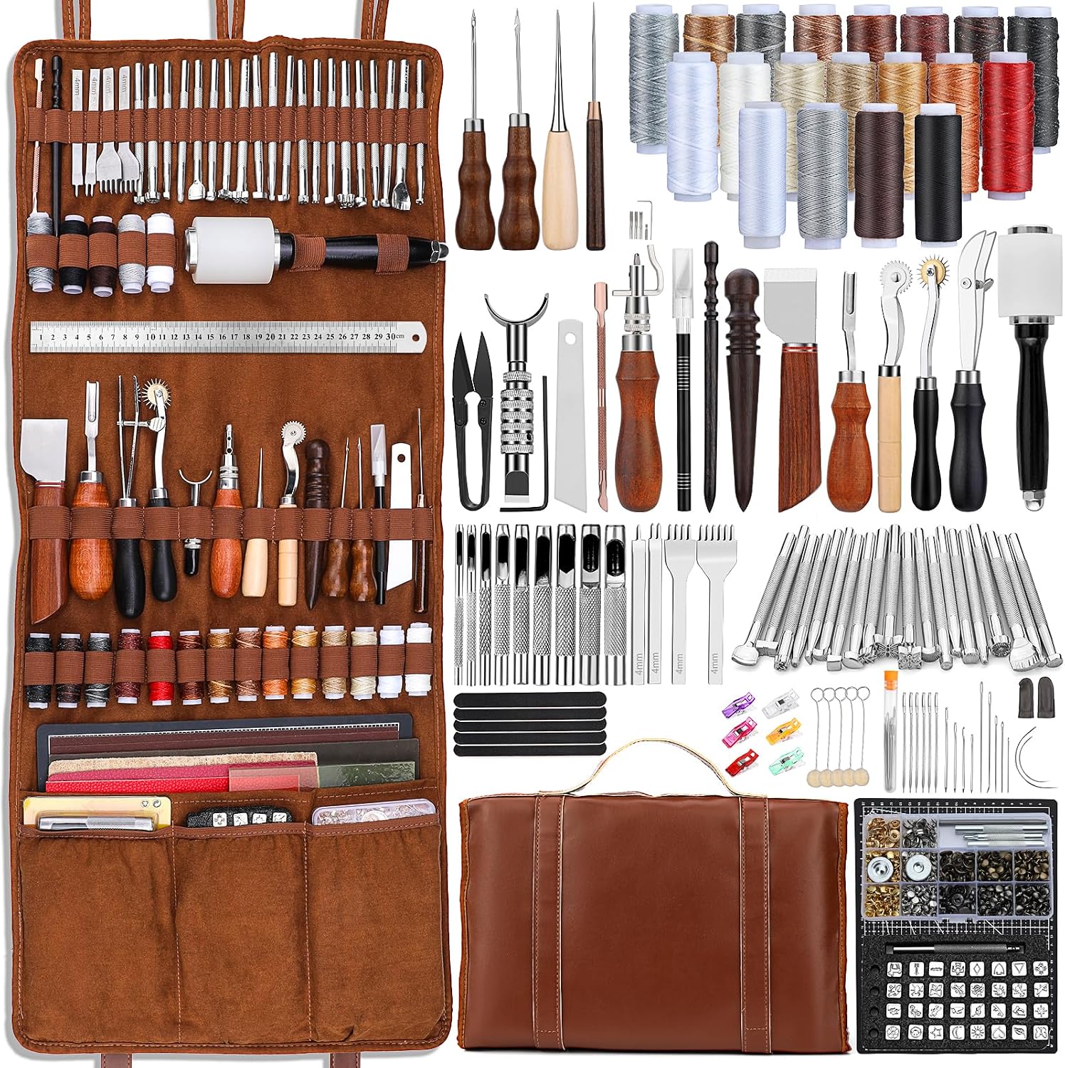 Leather Work Handbag - Kit de Ferramentas para Trabalhos em