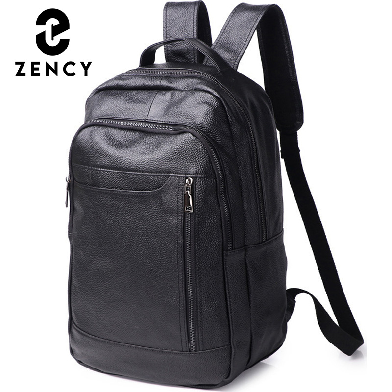 Leather Work Rucksack - Mochila de Couro Genuíno Zency, Grande