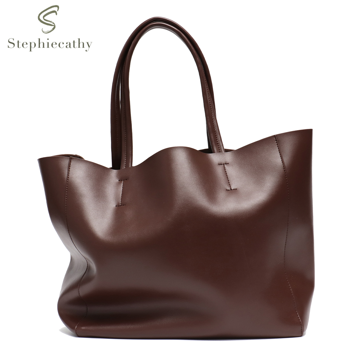 Leather Work Bag Laptop - Grande capacidade bolsa para mulheres moda