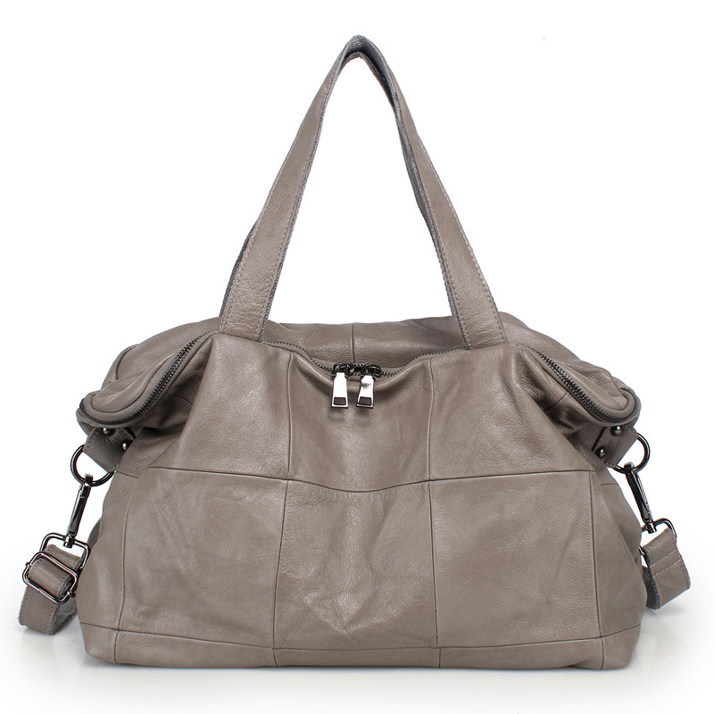 Leather Work Handbag - Bolsa tote de grande capacidade para