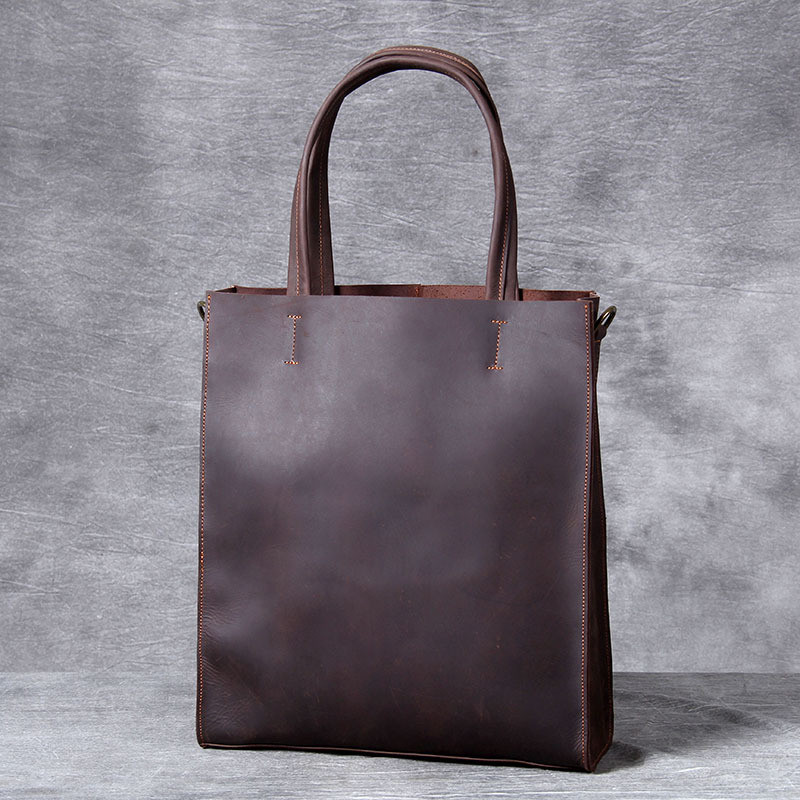 Vintage couro genuíno dos home - Leather Work Bag Laptop avaliação e preço