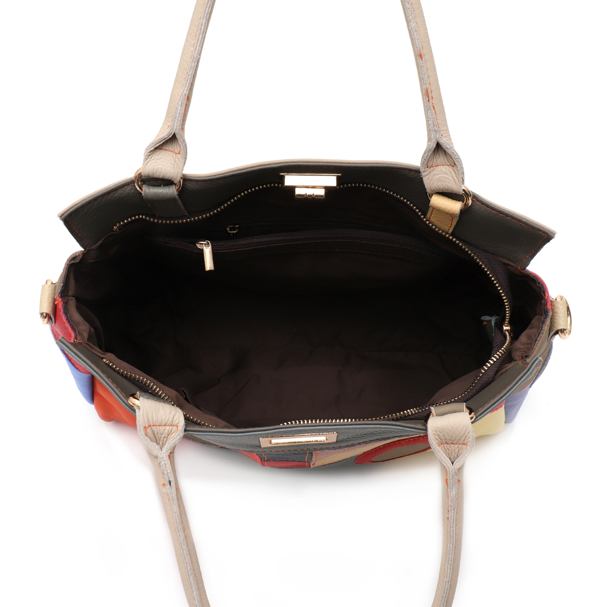 Sc chique colorido couro real  - Leather Work Handbag avaliação e preço