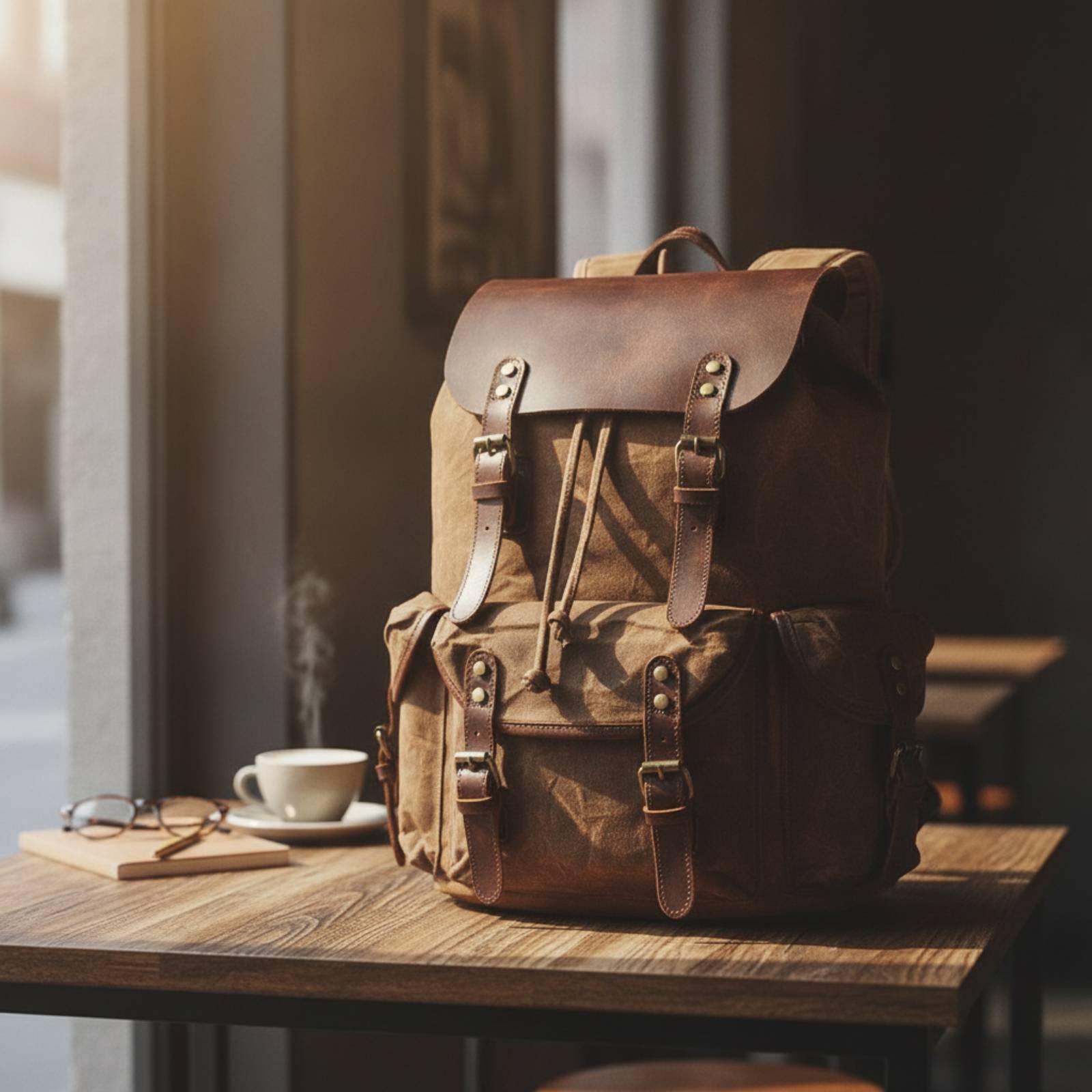 Mochila de Lona Encerada Duráv - Leather Work Rucksack avaliação e preço