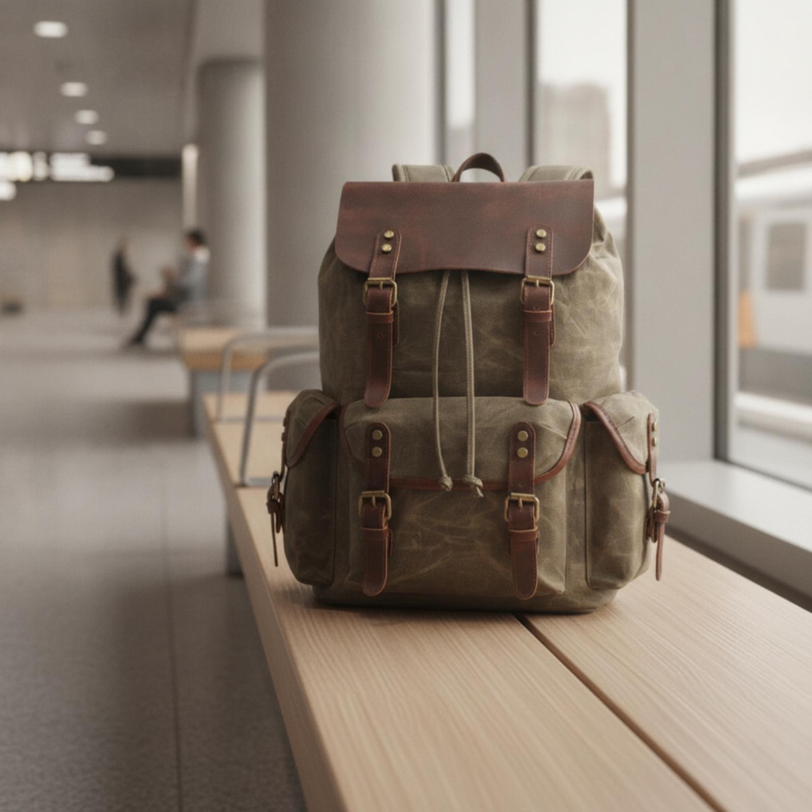 Mochila de Lona Encerada Duráv - Leather Work Rucksack avaliação e preço