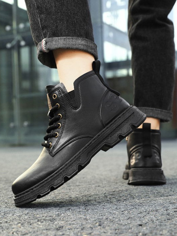 ​ 2025 inverno masculino nova  - Leatherwork Boots avaliação e preço
