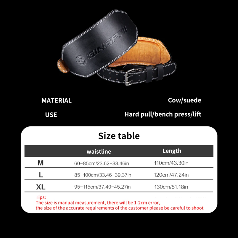 Cintos de levantamento de peso - Leather Workout Belt avaliação e preço