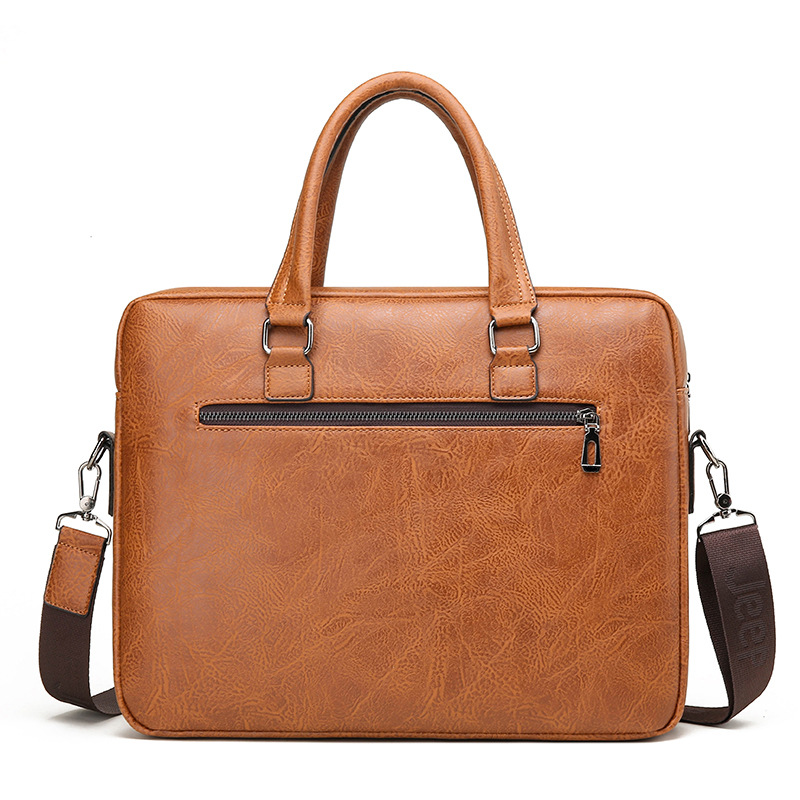 Marca de luxo homem maleta de  - Leather Work Handbag avaliação e preço