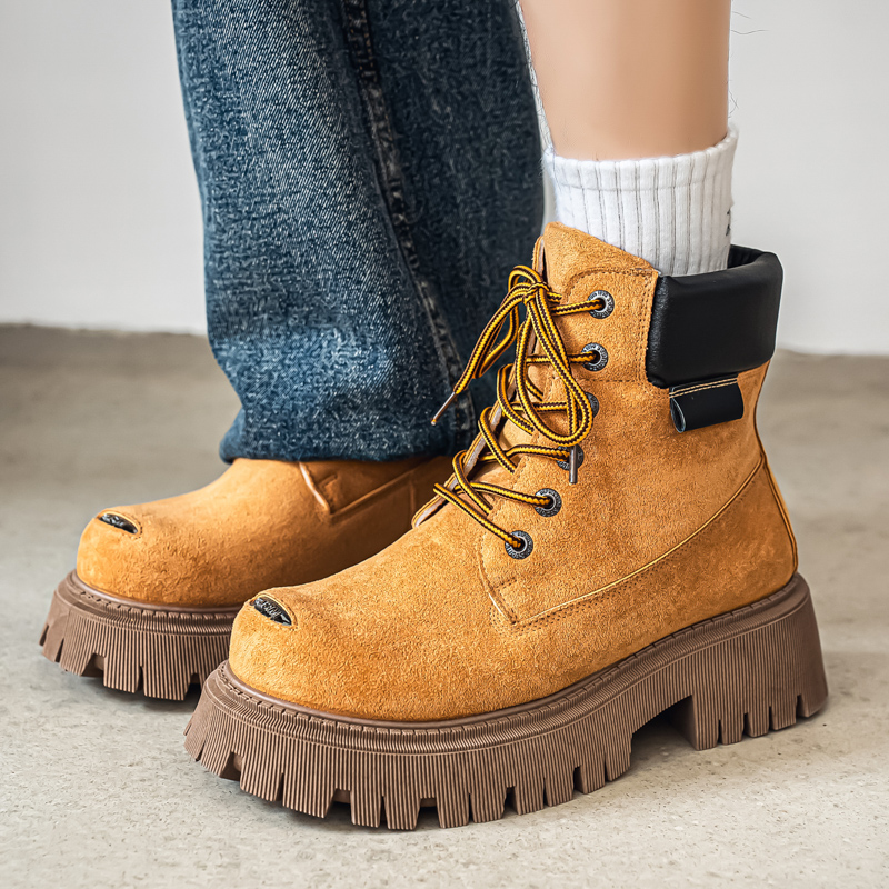 Botas Clássicas de Cano Alto e - Leather Work Flats avaliação e preço