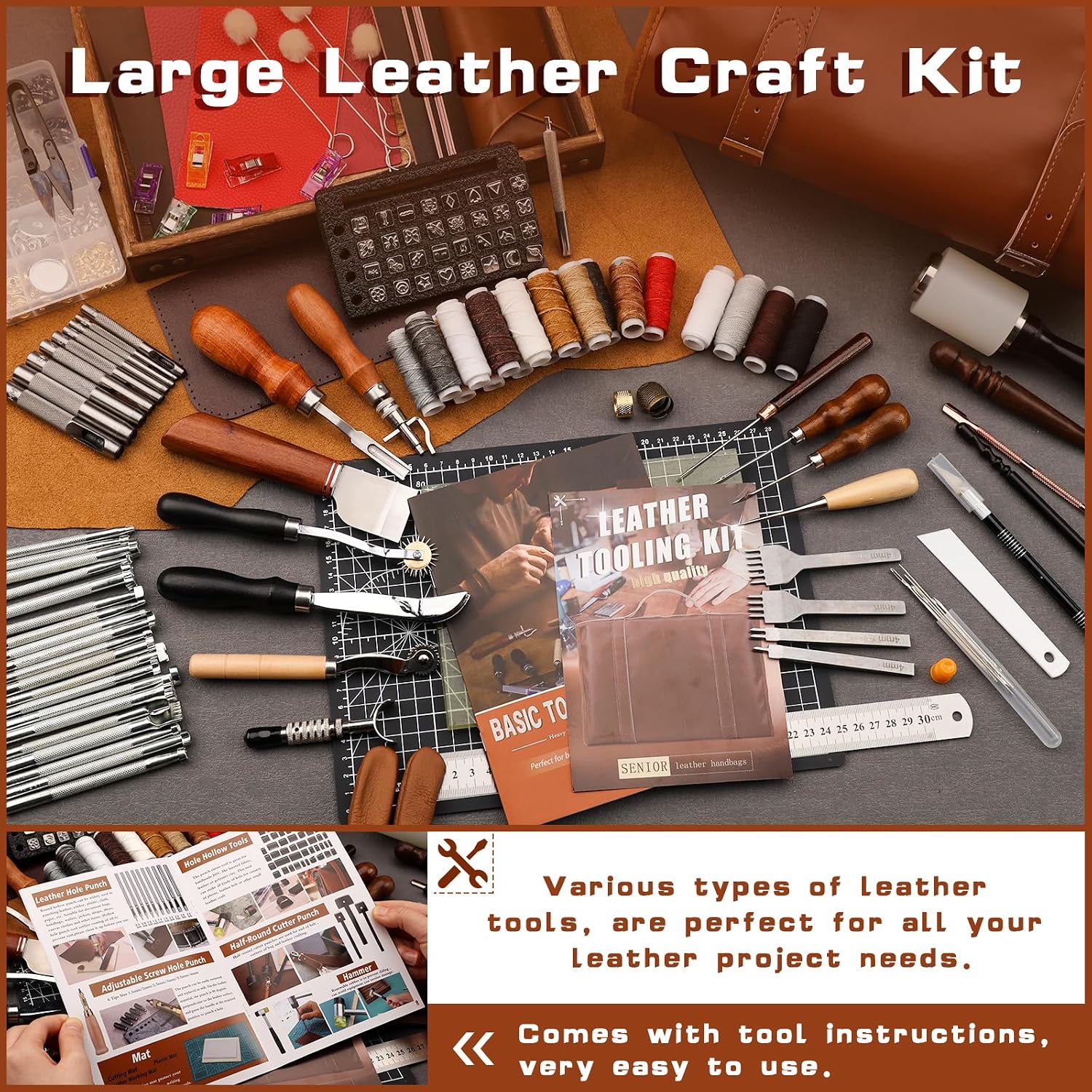 Kit de Ferramentas para Trabal - Leather Work Handbag avaliação e preço