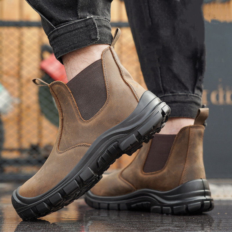 Tamanho grande moda masculina  - Leather Work Flats avaliação e preço