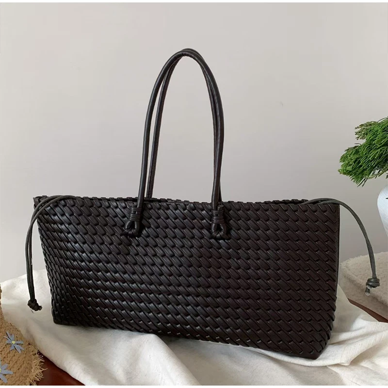 Bolsa Tote de Luxo em PU Tranç - Leather Work Handbag avaliação e preço