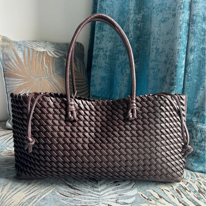 Bolsa Tote de Luxo em PU Tranç - Leather Work Handbag avaliação e preço