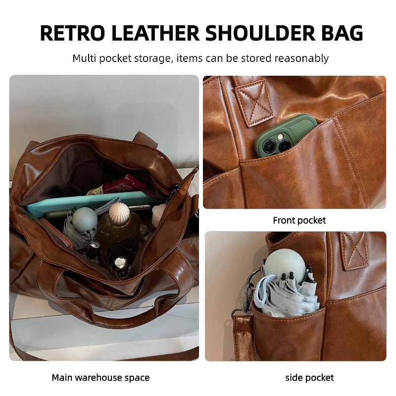 Bolsa de mão feminina retrô de - Leather Work Handbag avaliação e preço