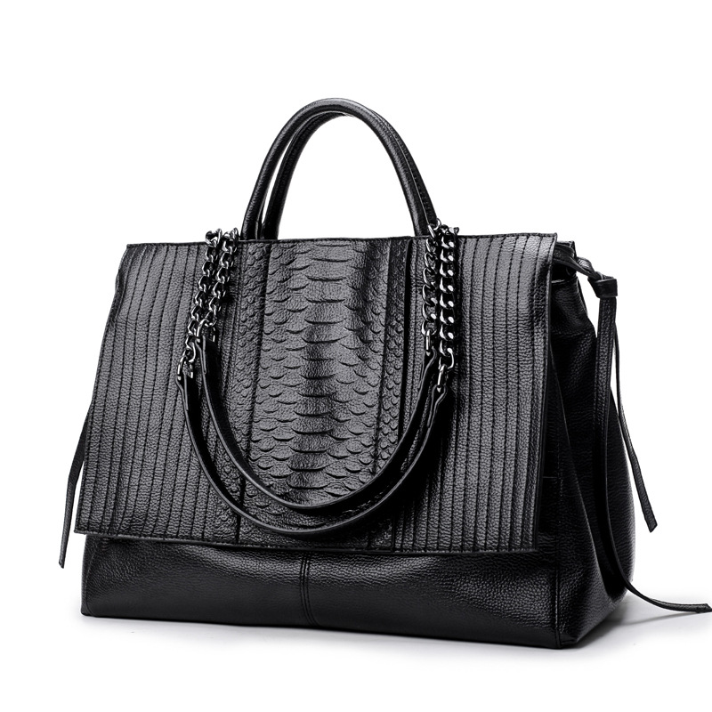 Bolsa tote elegante com zíper, - Leather Work Handbag avaliação e preço