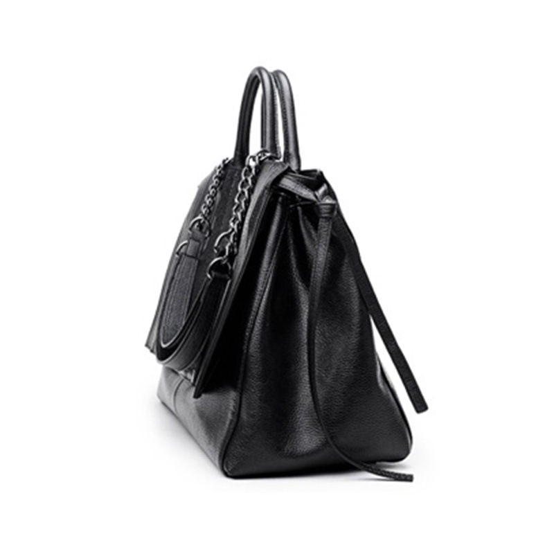 Bolsa tote elegante com zíper, - Leather Work Handbag avaliação e preço