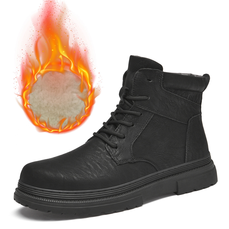 Inverno quente sapatos de cour - Leatherwork Boots avaliação e preço