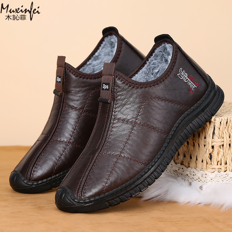 Sapatos de algodão masculinos  - Leather Work Flats avaliação e preço