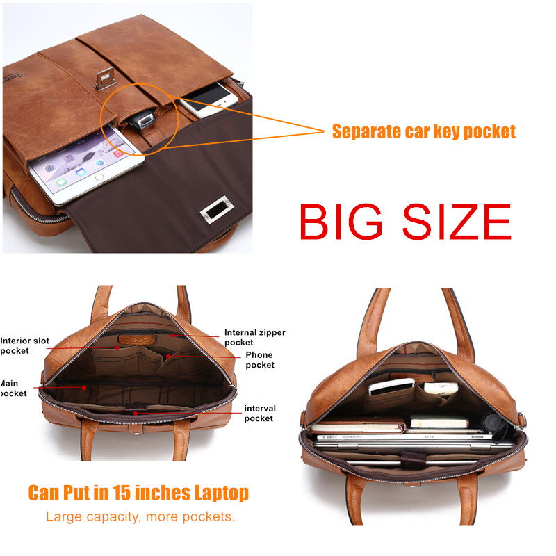 Bolsa de Couro Masculina Jeep  - Leather Work Handbag avaliação e preço