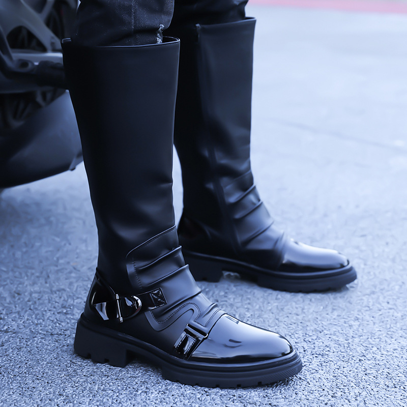 Botas de Motocicleta Masculina - Leather Work Flats avaliação e preço